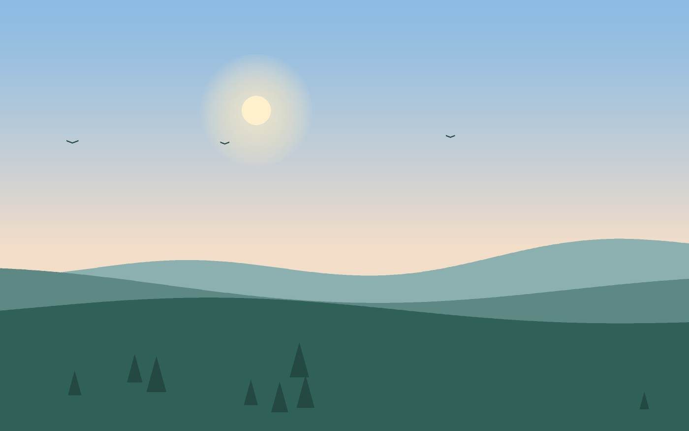 Illustrazione di un paesaggio