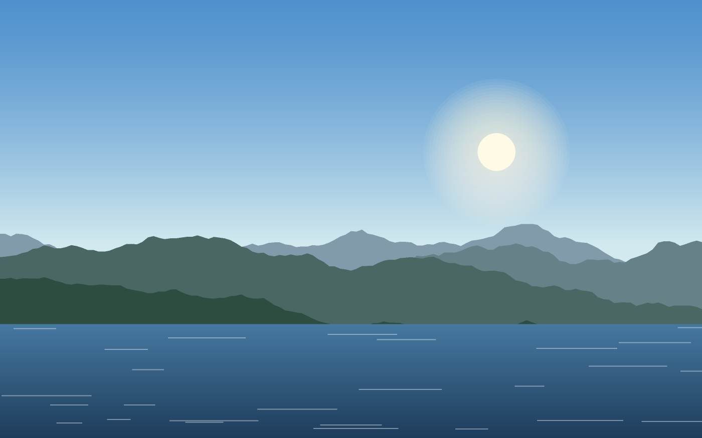 Ilustração de uma paisagem